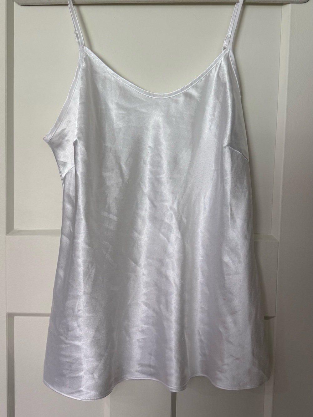 White Silk Tank Top
